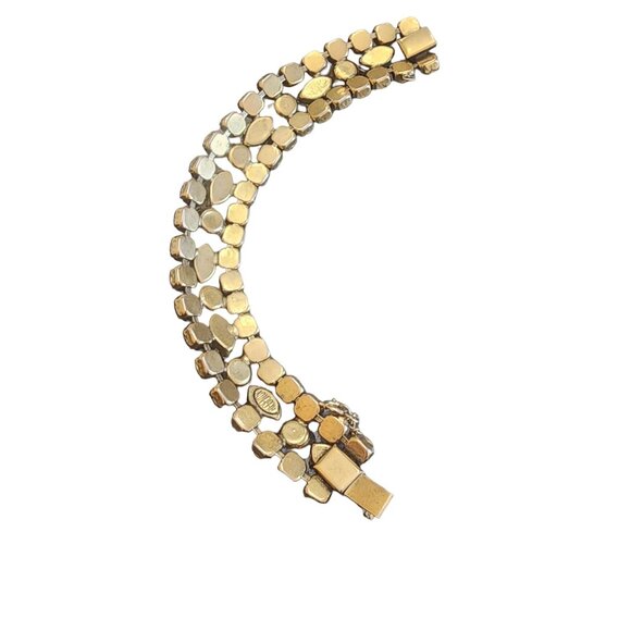 Vintage Signed Regency Sapphirine & Rhinestone Bracelet (A2585) - Picture 5 of 6